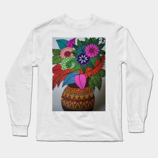 Flowers Vase T-shirt Long Sleeve T-Shirt